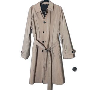 VTG Allegri Milano Chic Trench Coat tan women S preppy old money